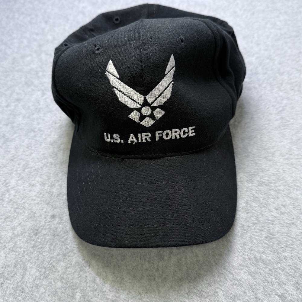 U.S.‎ Air Force Embroidered Hat Black Baseball Cap Made in USA Flex Fit